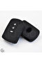 Toyota Compatible Corolla, Yaris, Rav4, Land, Cruiser, Camry Flat Silicone Key Case Cover (Black) - 4