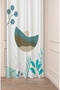 Landscape Leaf Turquoise Bohemian Patterned Special Design Digital Printed (Single Wing) Modern Stylish Background Curtain