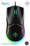 ماوس الألعاب الاحترافي من نورث إير باللون الأسود RGB مع كابل