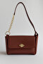 Women's Flap Shoulder Bag – Adjustable Strap Chain Detail