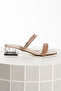 Women's Single Strap Stone Short Heeled Evening Dress Shoes - 2