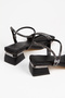 Women's Single Strap Stone Short Heeled Evening Dress Shoes - 3