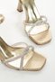 Women's Stone Embroidered Cross Strap Evening Dress Shoes - 3