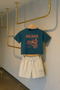 Children's Set with Cargo Pocket Holidays Printed Shorts - 2