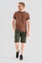 Men's Khaki Breathable Lycra Fabric 5 Pocket Outdoor Cargo Capri Shorts - 3
