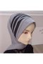 Dark Gray Color Black Glitter Drapesi Glitter Scarf Type Shawl Model Ready Veil Ready Shawl Ready Turban