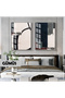 Amazing | Abstract | Black-Grey Abstract Combination 03 | Framed Glass Table 2 Pieces Vertical