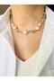 Fluorite Natural Stone and Real Pearl Design Necklace 43 cm - 2