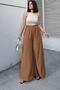 Women's Tan Wide Leg Kupra Trousers - 700-3391