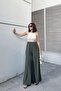 Women's Khaki Wide Leg Kupra Trousers - 700-3391 - 7