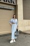Women's Baby Blue Ankle Length Elastic Lycra Pencil Skirt - 700-3503 - 8