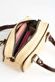 Women's Cedar Wicker Bitter Brown Zipper Closure Handbag and Shoulder Bag with Charm Accessories - 3