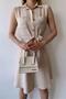 Women's Stone Double Pocket Belted Shirt Dress - 700-2945 - 5