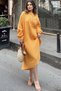 Women's Mustard Long Dress - 700-3515 - 2