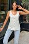 Women's Ecru Buttoned Blouse - 700-2910 - 8