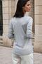 Women's Gray V-Neck Blouse - 700-2939 - 4