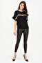 Women's Black Loose Blouse - 700-2851 - 8