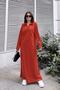 Women's Tile Slit Detailed Polo Collar Two-Thread Salash Wear-And-Go Dress 700-3463 - 5
