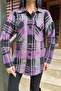 Women's Purple Plaid Shirt - 700-3685 - 5