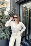 Women's Beige Long Sleeve Blouse - 700-3489 - 5