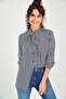 Ecru Striped Women's Blouse - 700-t4011-1080 - 7
