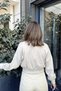 Women's Beige Long Sleeve Blouse - 700-3489 - 3