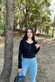 Women's Black Blouse - 700-K7113 - 2