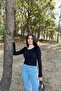 Women's Black Blouse - 700-K7113 - 5