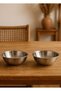 Set of 2 Healthy Stainless Steel Bowls - Versatile Soup, Salad and Fruit Container 350 ml No 1