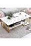 Nordic Living Room Coffee Table Decoration Accessories Luxury Writing Table White Modern Design Mueb - 6