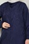 Jacquard Buttoned Double Suit Navy Blue - 3