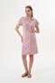 Shirt Collar Short Sleeve Striped Front Button Midi Length Maternity and Maternity Dress - 4
