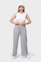 Trend Wide-Leg Striped Waist-Tie Comfortable Fit Sweatpants - Gray - 2
