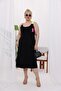 Plus Size Modal Cotton Dress with Neon Stripe Detail