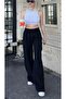 New Season Women's Linen Elastic Hidden Pocket Linen Palazzo Pants - 3