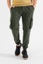 Men's Khaki Lycra Stretchy Thin Fabric Elastic Leg Pocket Pocket Trousers