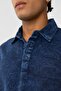 Washable Oversized polo collar t-shirt indigo - 6