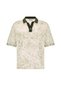 Washable Oversize Polo Neck T-Shirt Khaki