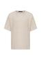 Striped Oversize Knitwear T-Shirt Brown