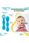 BabiesBasic Soft Tip BPA Free Silicone First Stage Training Spoon with Masher- Blue - 2
