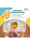 Silicone Feeding Set,with removable section,with Suction Plate, Spoon and Fork- Yellow - 2