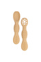 BabiesBasic Soft Tip BPA Free Silicone First Stage Training Spoon with Masher- Cream