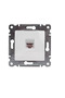 White telephone socket numerics without frame - compatible frame for socket and switch