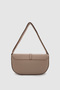 Selra Buckle Detailed Shoulder Bag with Magnet Closure and Inner Pocket Mink - 4
