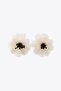 White Big Flower Earrings - 2