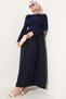 Women's Detachable Gather Detailed Garnished Dress - 2