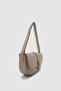 Selra Buckle Detailed Shoulder Bag with Magnet Closure and Inner Pocket Mink - 2