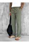 Men's Elastic Waist Baggy Trousers Khaki - 4