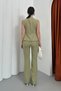 Women's Double Bottom Top Set Stylish Button Detailed Vest Pants Set - 8