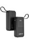 10000mAh Mini Power Bank – Built-in USB-C & Lightning Cables, Multi-Device Charging Power bank